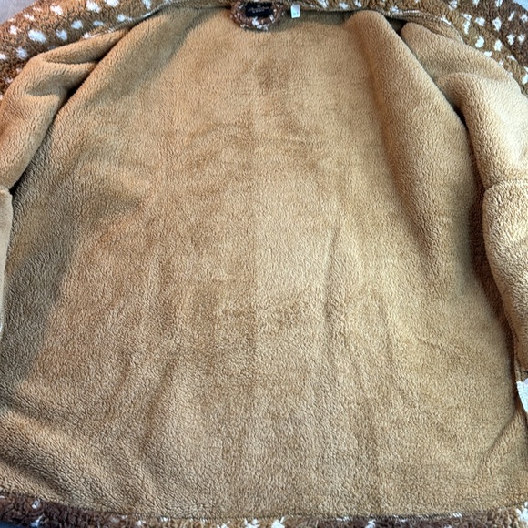 🎯NWOT BumbleBella by Jill Martin Sherpa Jacket Coat Brown Size XS/S - Picture 9 of 15